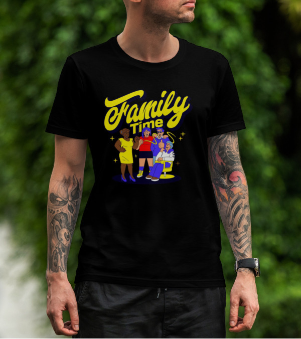 Family Time Lively Group Hug Together T-Shirt