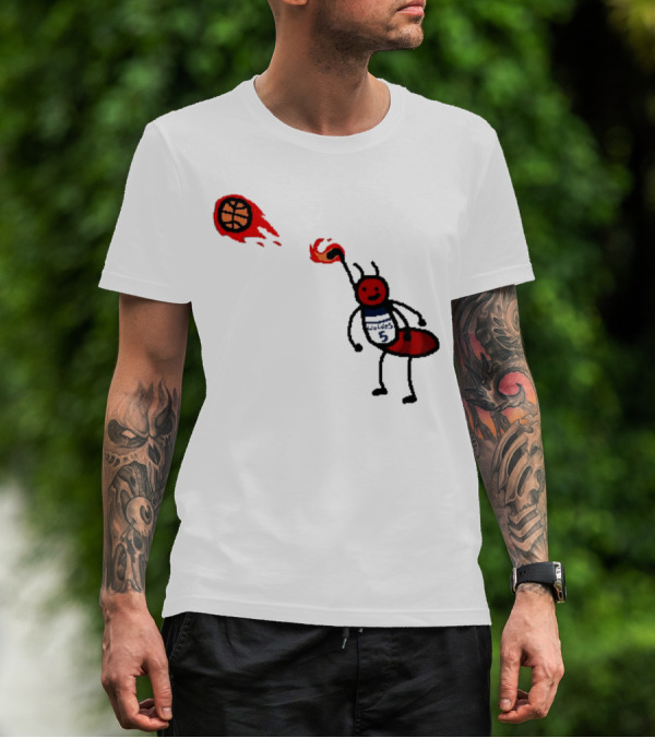 Anthony Edwards Minnesota Timberwolves Fire Ant Basketball T-Shirt