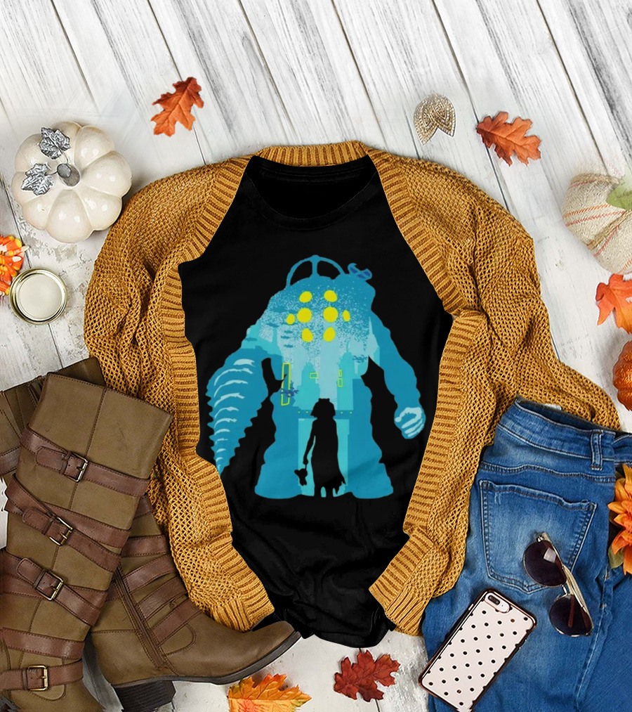 Big Daddy and Little Sister BioShock Underwater Adventure T-Shirt