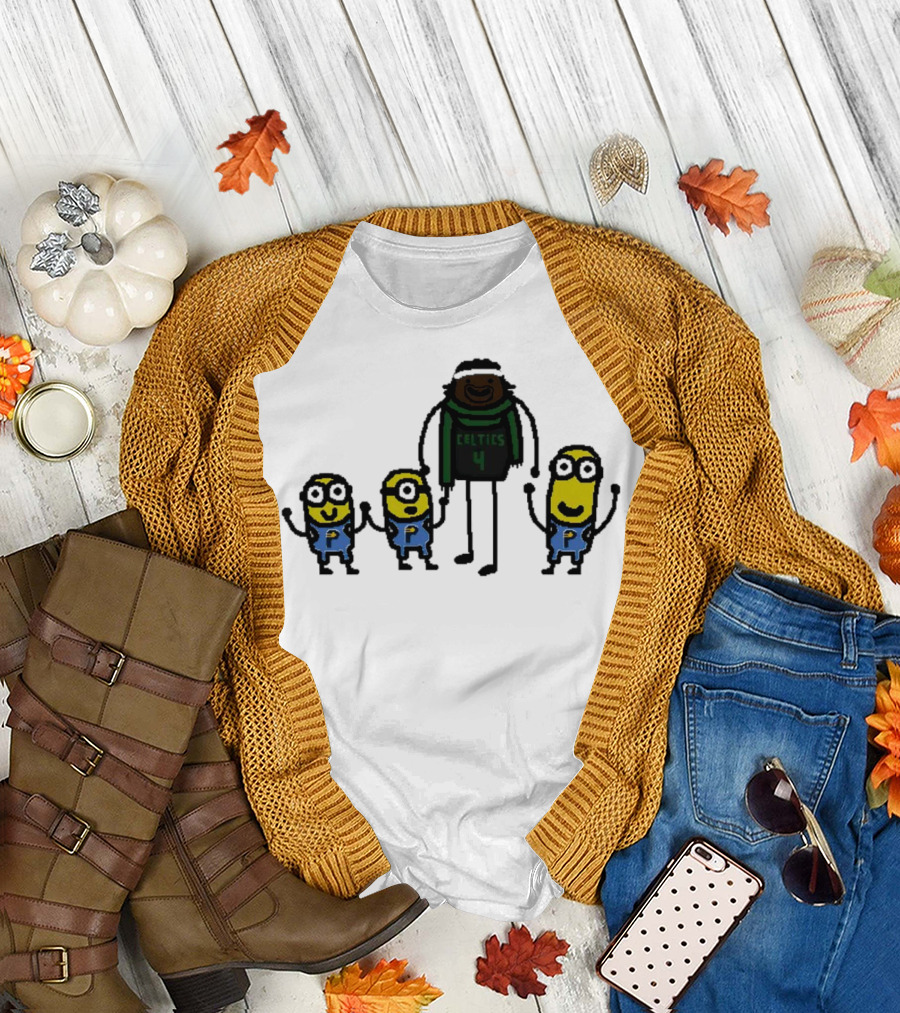 Boston Celtics Jrue Holiday Gru Holiday Minions T-Shirt