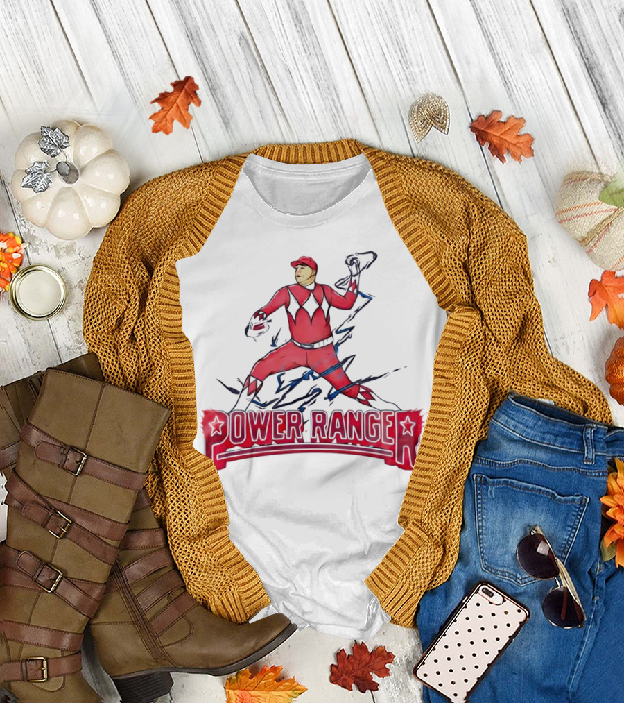 Power Ranger Ranger Suarez Baseball Pitcher Mashup T-Shirt