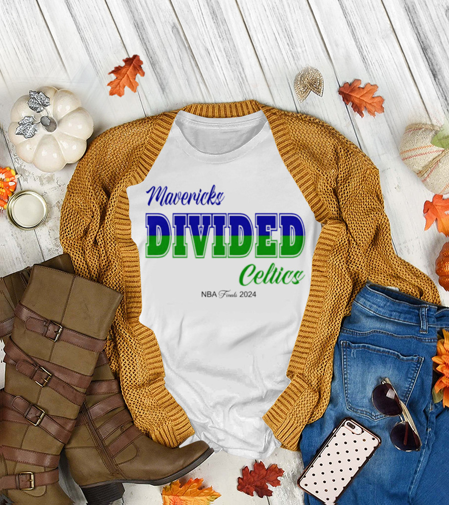 Mavericks Divided Celtics NBA Finals T-Shirt