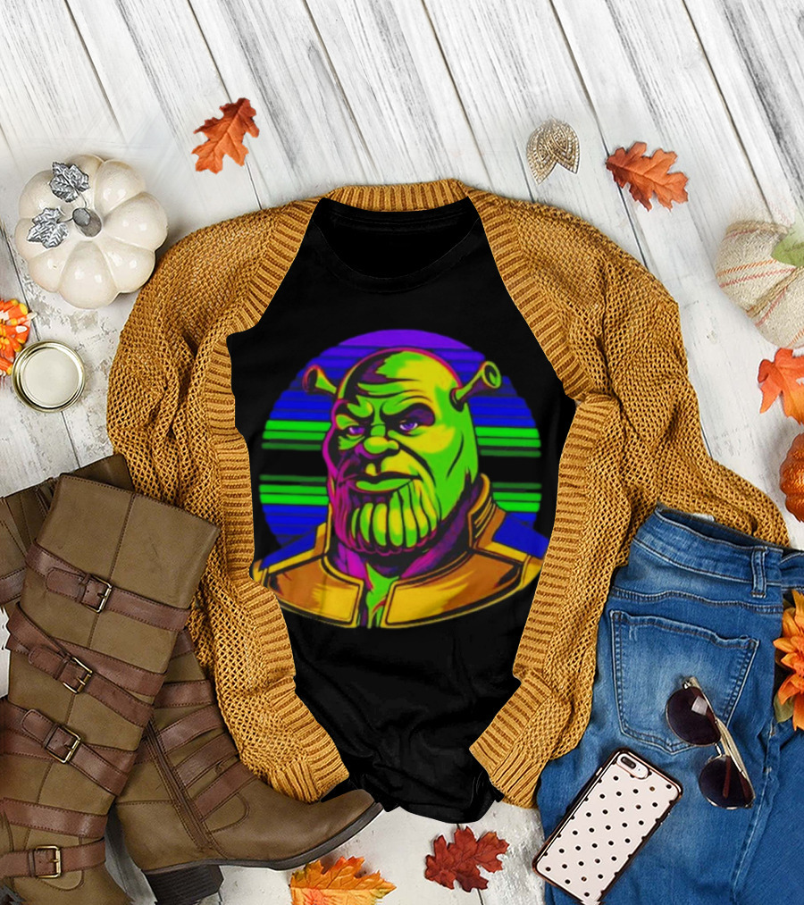 Shrek Thanos Fusion Shreknos Pop Art Crossover T-Shirt