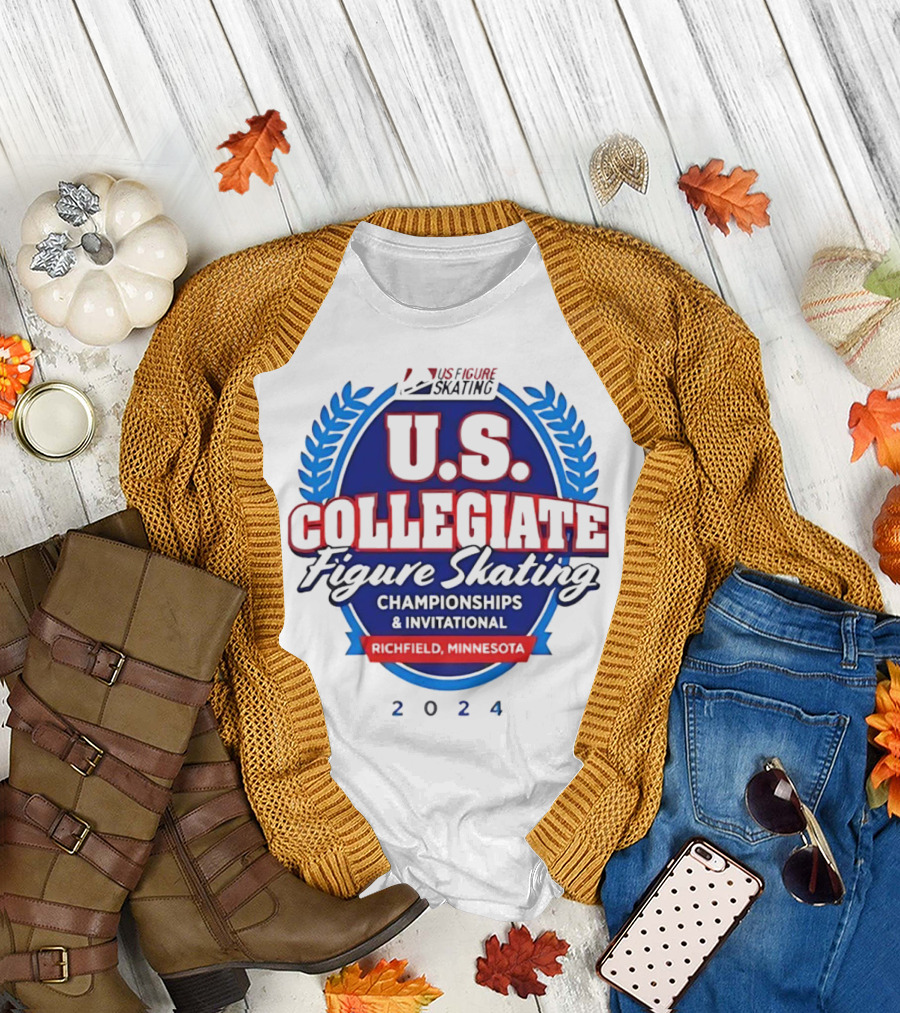U.S. Collegiate Figure Skating Championships and Invitational 2024 Richfield Minnesota T-Shirt