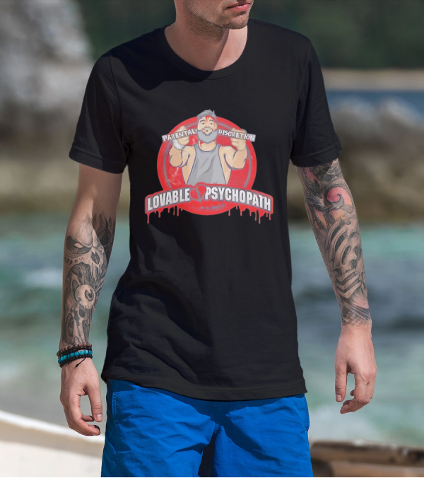 Parental Discretion Lovable Psychopath Tommy Vendetta T-Shirt