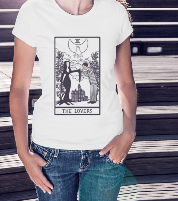 Vampire Lovers VI Tarot Card Gothic Castle And Bat T-Shirt