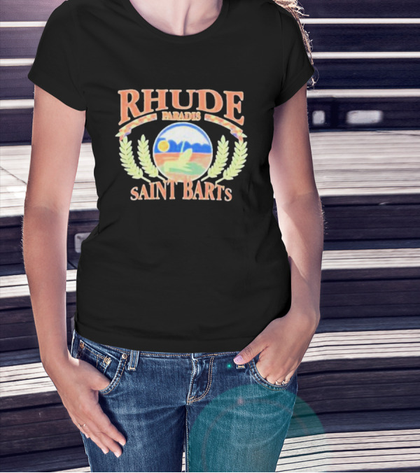 Rhude Paradis Saint Barts Retro Beach Vibes T-Shirt
