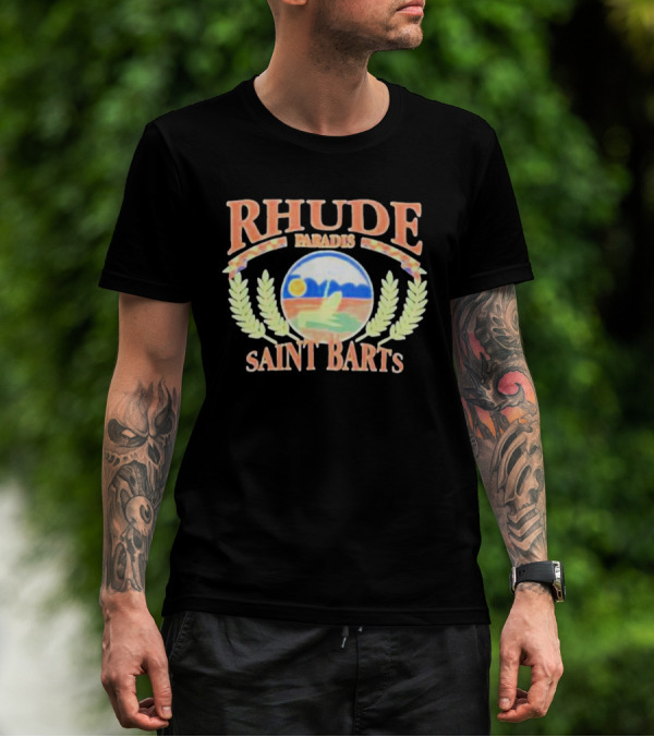 Rhude Paradis Saint Barts Retro Beach Vibes T-Shirt