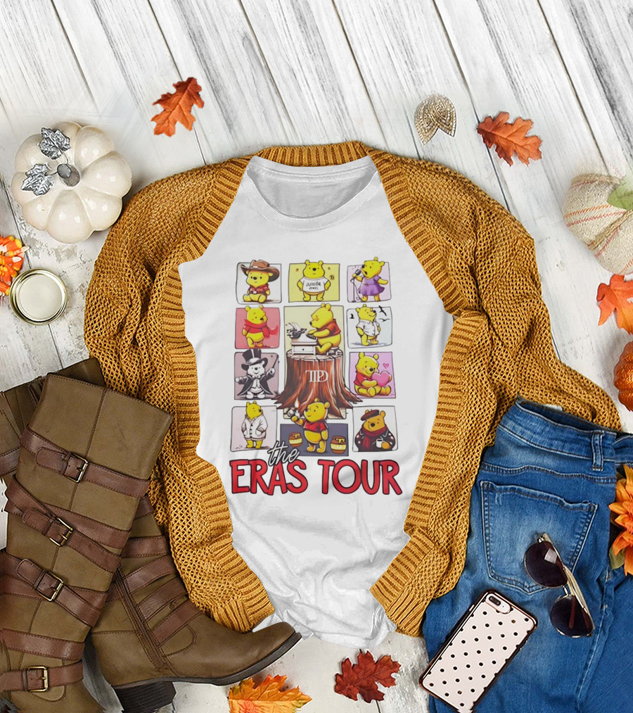 Winnie The Pooh in Diverse Costumes The Eras Tour T-Shirt