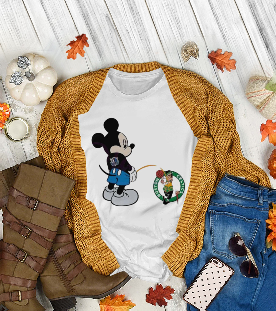 Mickey Mouse Dallas Mavericks versus Boston Celtics T-Shirt