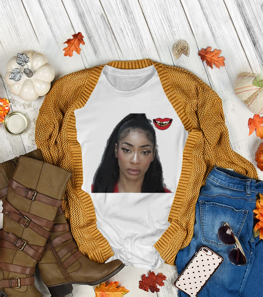 Tommie Lee Arrested Mugshot with Red Lips T-Shirt