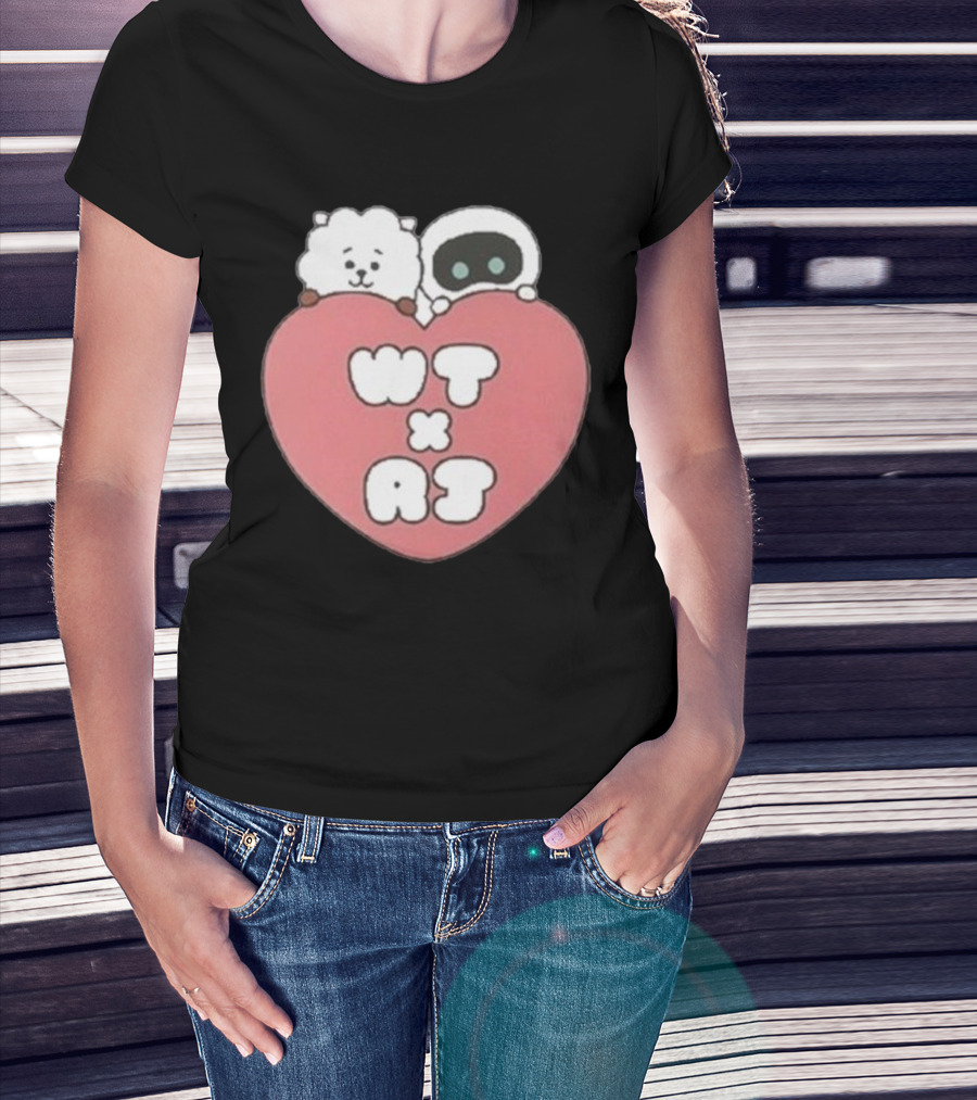 WT X RJ Heart Cute Collaboration T-Shirt
