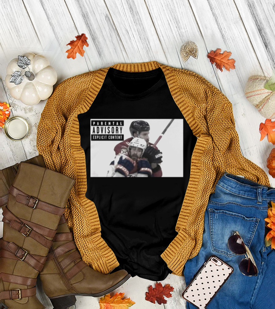 Parental Advisory Explicit Content Hockey Collision T-Shirt