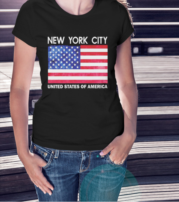 NEW YORK CITY UNITED STATES OF AMERICA FLAG T-Shirt