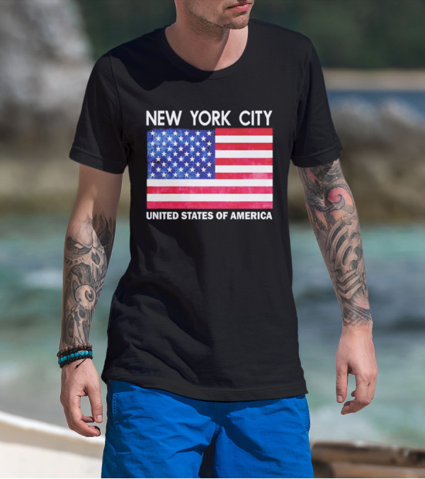 NEW YORK CITY UNITED STATES OF AMERICA FLAG T-Shirt