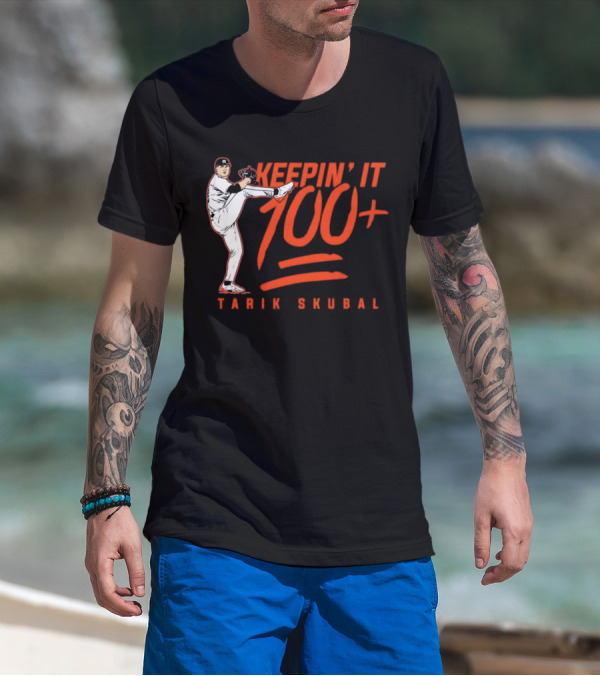 Tarik Skubal Keepin’ It 100+ Pitcher Pose T-Shirt