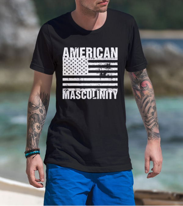 AMERICAN MASCULINITY USA FLAG T-Shirt