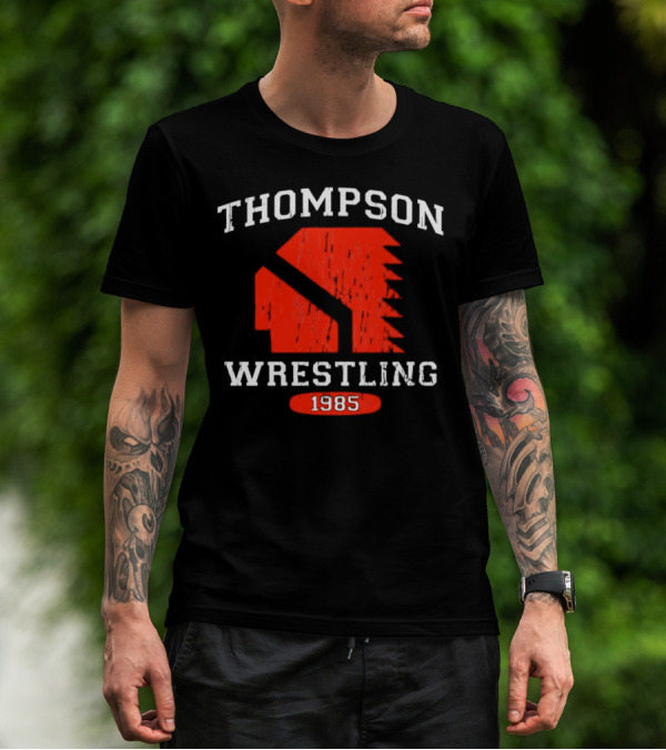 Thompson Wrestling 1985 Red Spartan T-Shirt