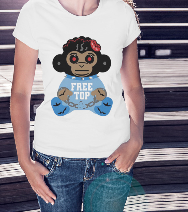 Never Broke Again Free Top Baby Monkey Character Chains T-Shirt