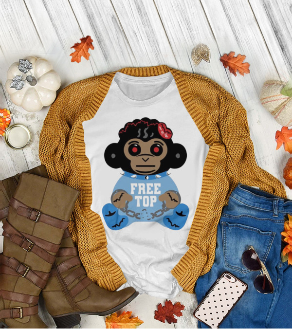 Never Broke Again Free Top Baby Monkey Character Chains T-Shirt