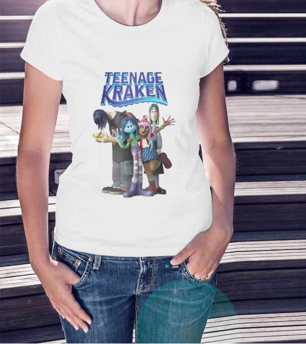 Teenage Kraken Animated Characters Ensemble T-Shirt