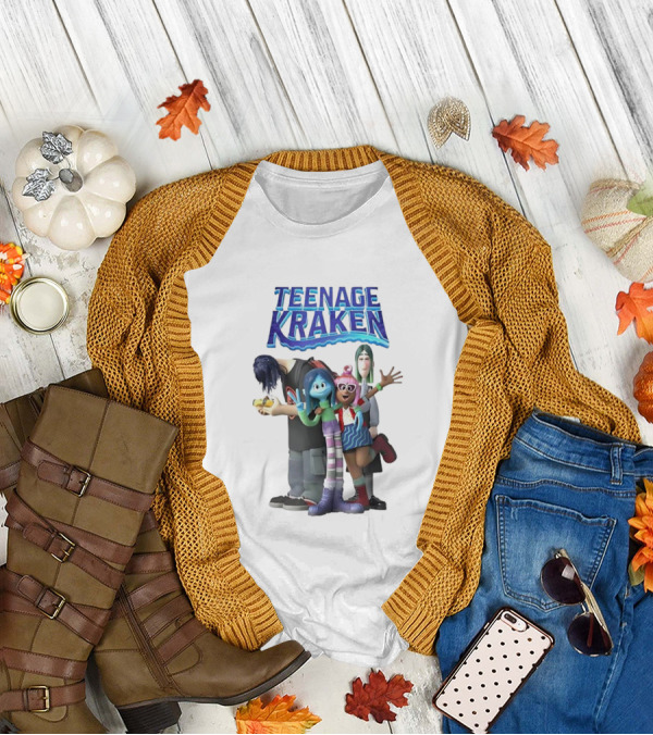 Teenage Kraken Animated Characters Ensemble T-Shirt