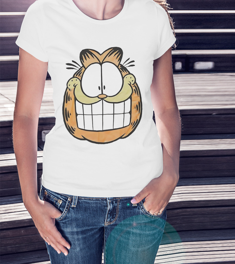 Garfield Big Face Classic Retro Comic Cat T-Shirt