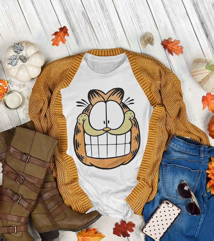 Garfield Big Face Classic Retro Comic Cat T-Shirt
