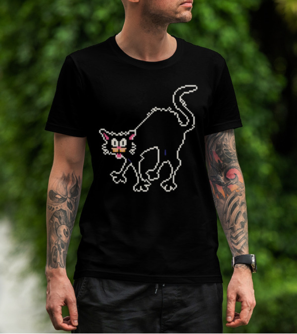 The Tom Ward Show Tom Cat 8 Bit Retro Pixel T-Shirt