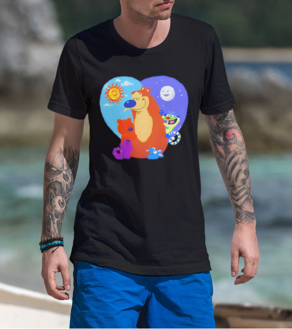 Bear In The Big Blue House Muppet History With Sun And Moon Characters T-Shirt