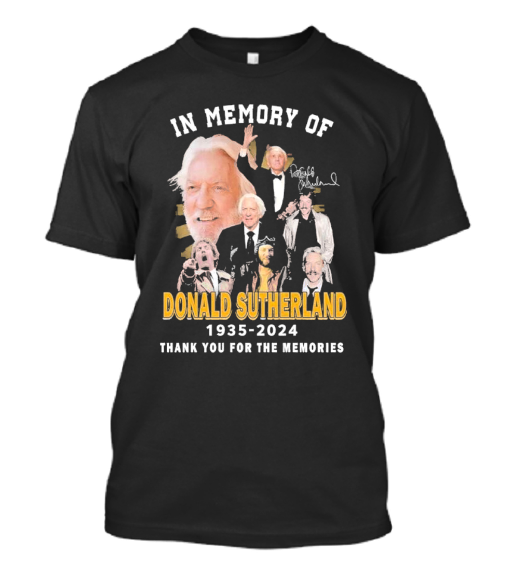 In Memory Of Donald Sutherland 1935-2024 Thank You For The Memories T-Shirt