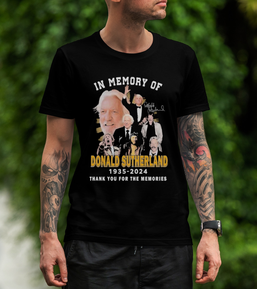 In Memory Of Donald Sutherland 1935-2024 Thank You For The Memories T-Shirt
