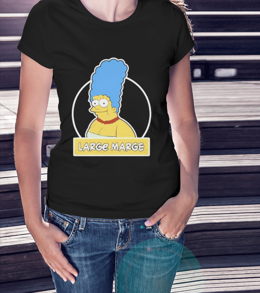 Justin Danger Nunley Large Marge Blue Hair Red Necklace Yellow Skin T-Shirt