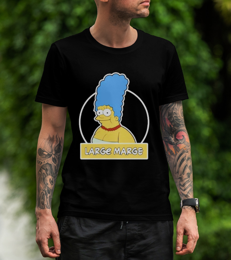 Justin Danger Nunley Large Marge Blue Hair Red Necklace Yellow Skin T-Shirt