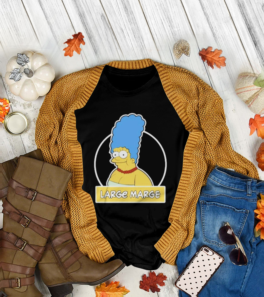 Justin Danger Nunley Large Marge Blue Hair Red Necklace Yellow Skin T-Shirt