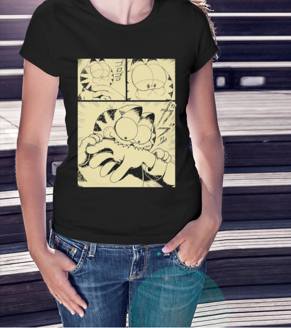 Garfield Beloved Orange Cat Manga Style Remix T-Shirt