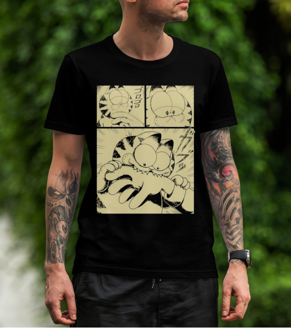 Garfield Beloved Orange Cat Manga Style Remix T-Shirt