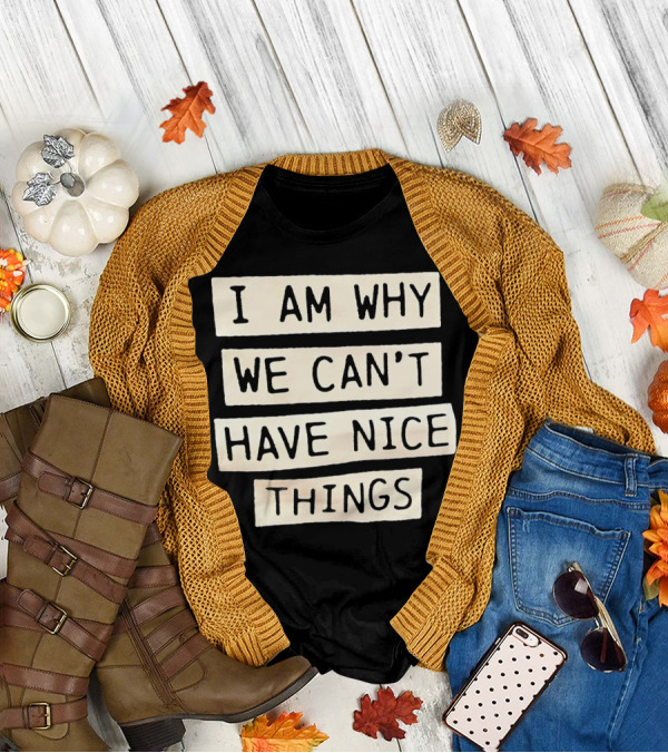 I Am Why We Can’t Have Nice Things Taylor Swift Inspired Phrase T-Shirt