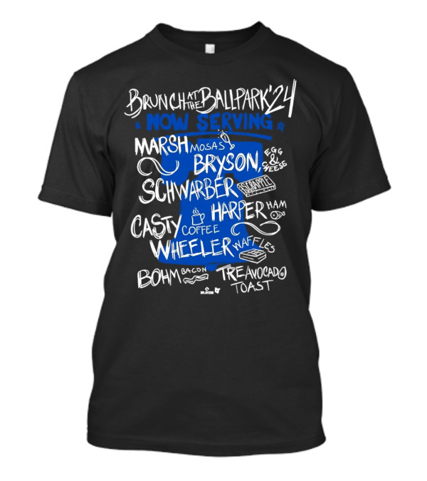 Brunch At The Ballpark 24 Now Serving Marshmosa Bryson Schwarber Bohm Avocado Toast Wheeler Waffles Harper Ham T-Shirt