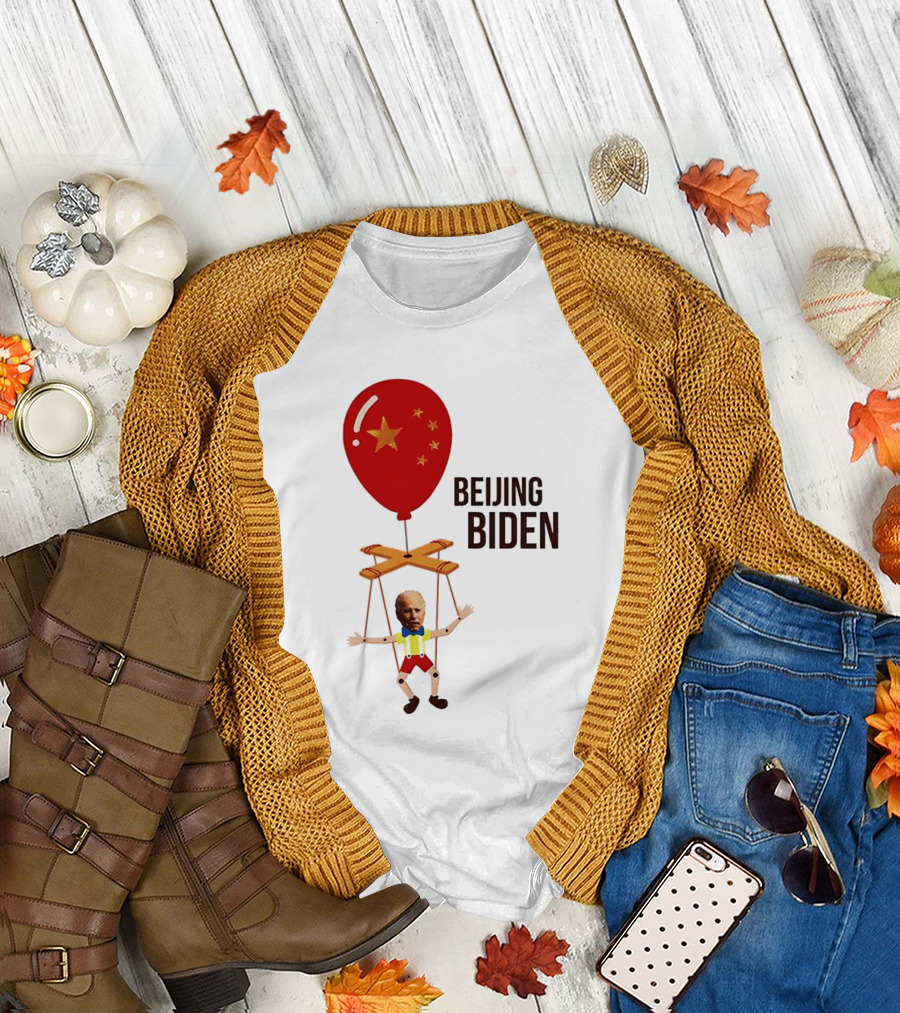 Beijing Biden Puppet Cartoon Balloon Stars T-Shirt