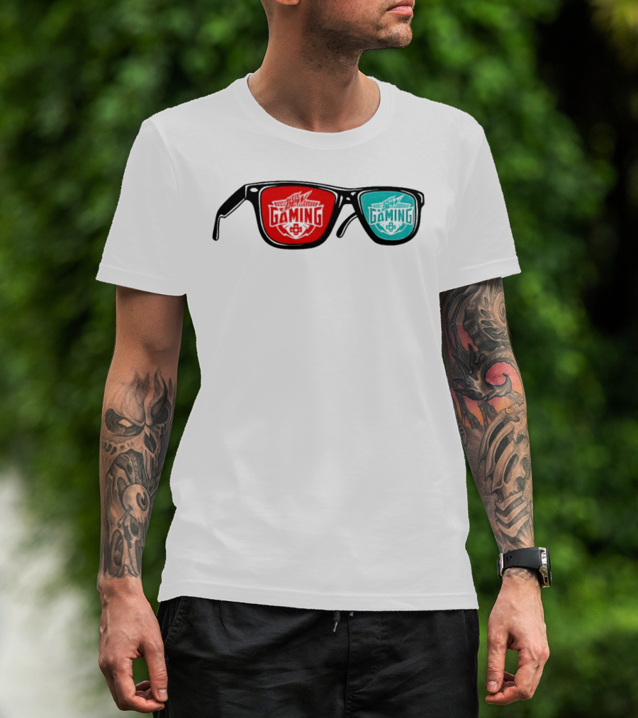 Gaming Spectacles Mtn Dew Red Blue Vibes T-Shirt