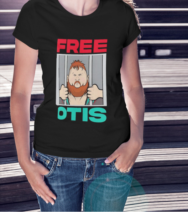 Free Otis Cartoon Nikola Bogojevic Wrestling T-Shirt