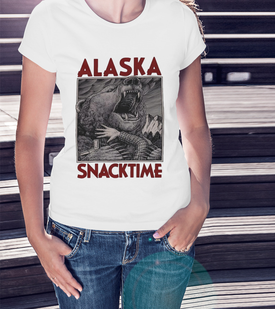 ALASKA SNACKTIME Bear Art By Ray Troll T-Shirt