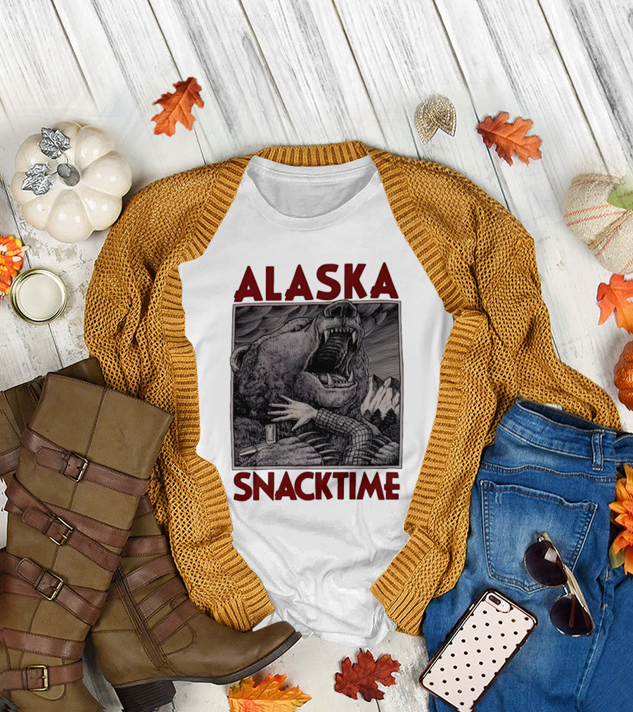 ALASKA SNACKTIME Bear Art By Ray Troll T-Shirt