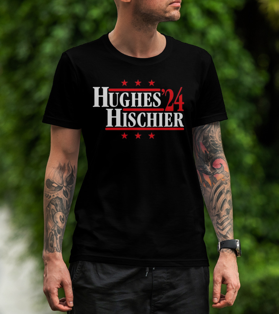 Hughes And Hischier 2024 Red Stars Election T-Shirt