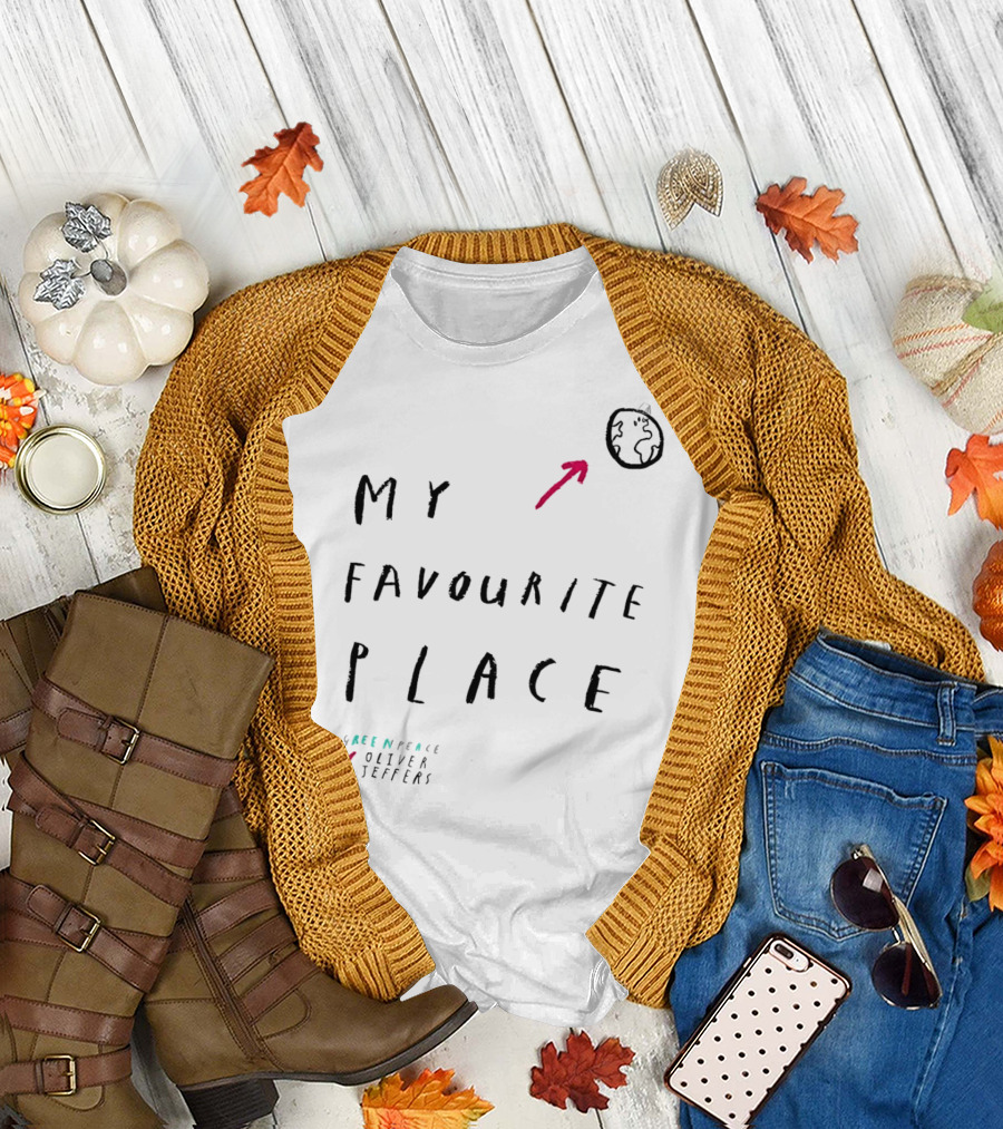 My Favourite Place Earth Greenpeace Oliver Jeffers T-Shirt