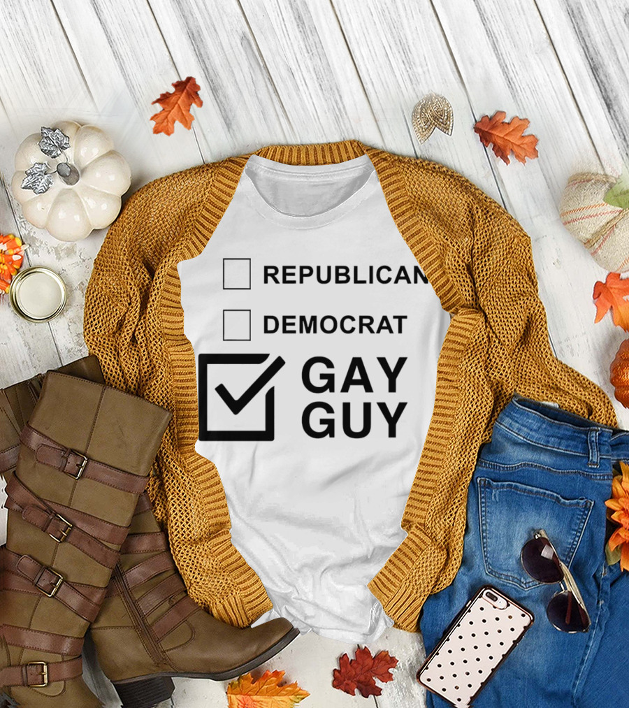 Republican Democrat Gay Guy Checkboxes T-Shirt
