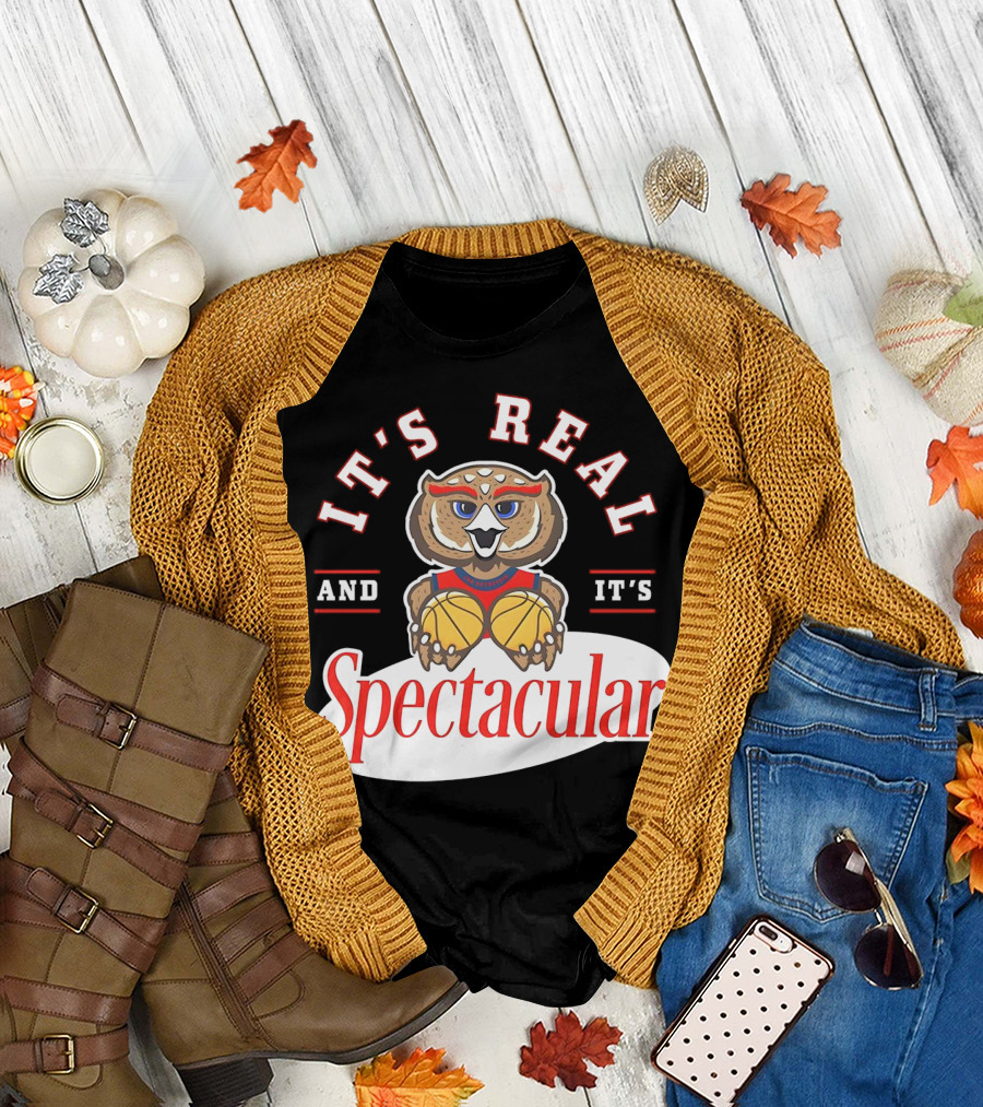 It's Real and It's Spectacular Florida Atlantic Owls Mascot T-Shirt