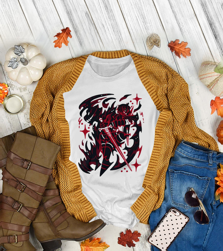 Clive Rosfield Final Fantasy XVI Red and Black Sword T-Shirt