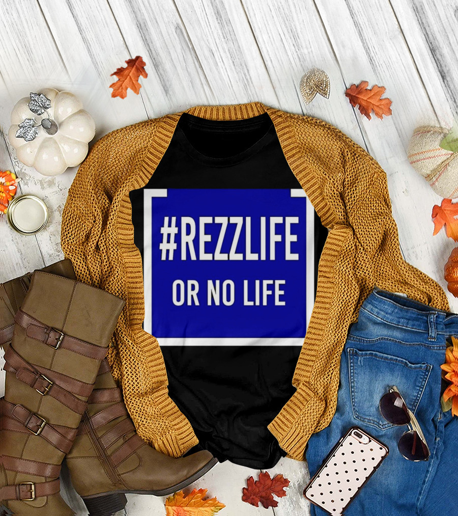 Money Talks #Rezzlife Or No Life Blue Square T-Shirt